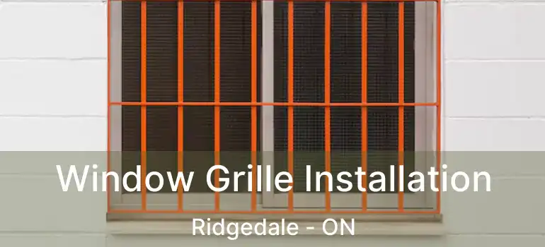  Window Grille Installation Ridgedale - ON