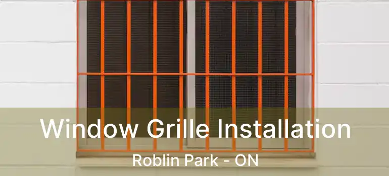  Window Grille Installation Roblin Park - ON
