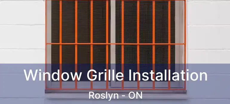  Window Grille Installation Roslyn - ON