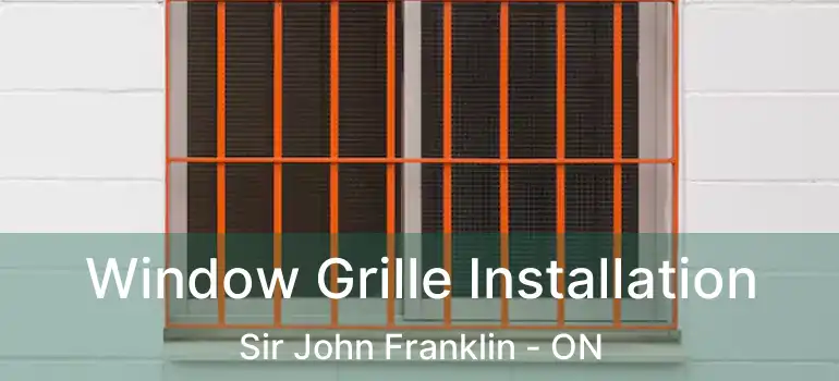  Window Grille Installation Sir John Franklin - ON