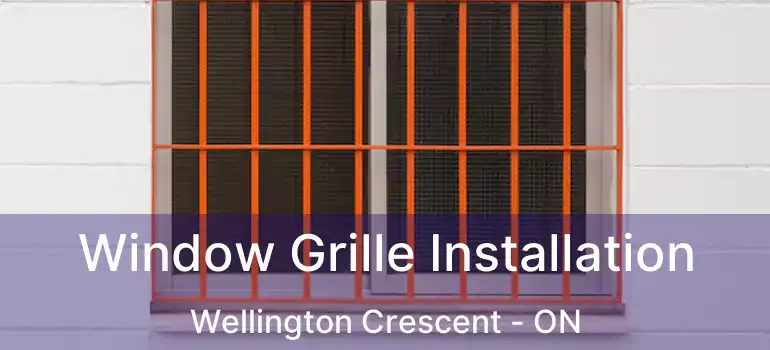  Window Grille Installation Wellington Crescent - ON