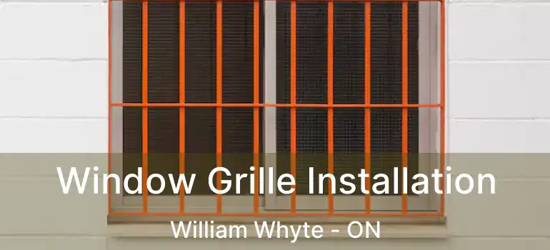  Window Grille Installation William Whyte - ON