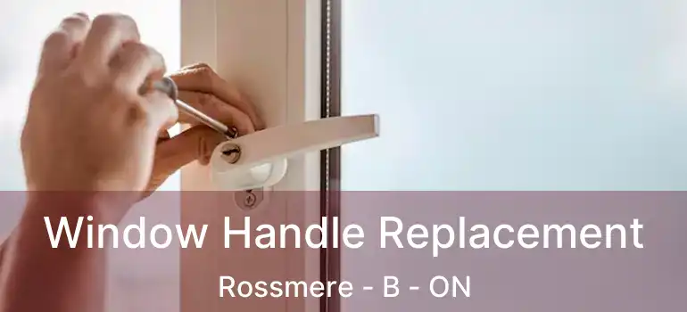  Window Handle Replacement Rossmere - B - ON