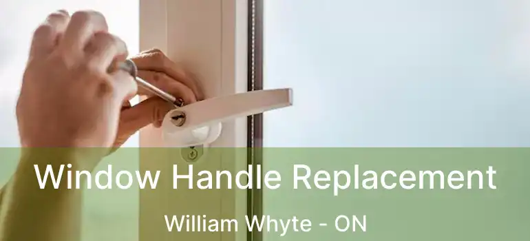  Window Handle Replacement William Whyte - ON