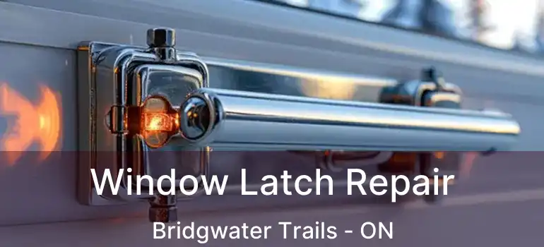  Window Latch Repair Bridgwater Trails - ON