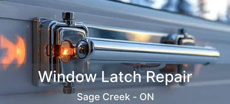  Window Latch Repair Sage Creek - ON