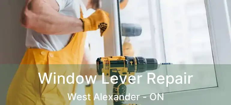  Window Lever Repair West Alexander - ON