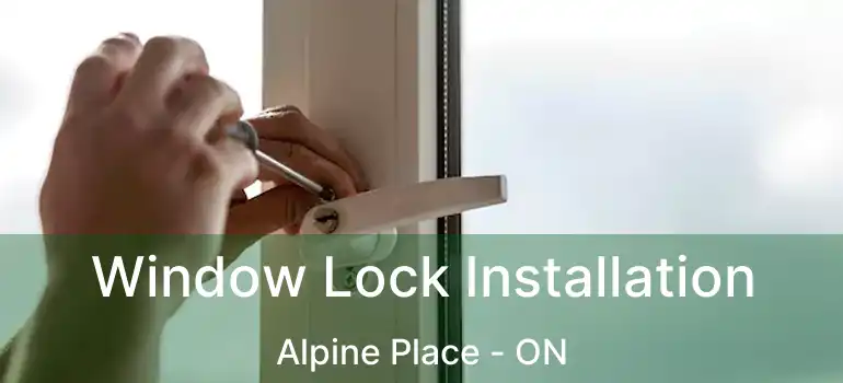  Window Lock Installation Alpine Place - ON