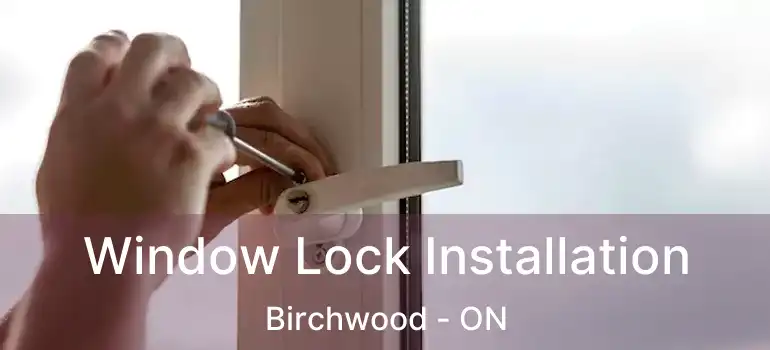  Window Lock Installation Birchwood - ON
