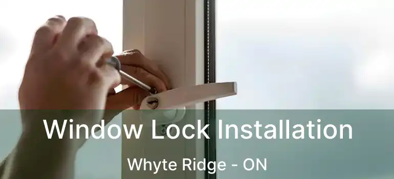 Window Lock Installation Whyte Ridge - ON