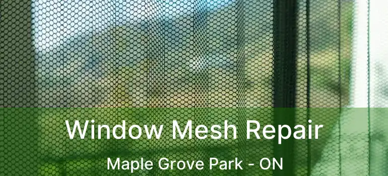  Window Mesh Repair Maple Grove Park - ON