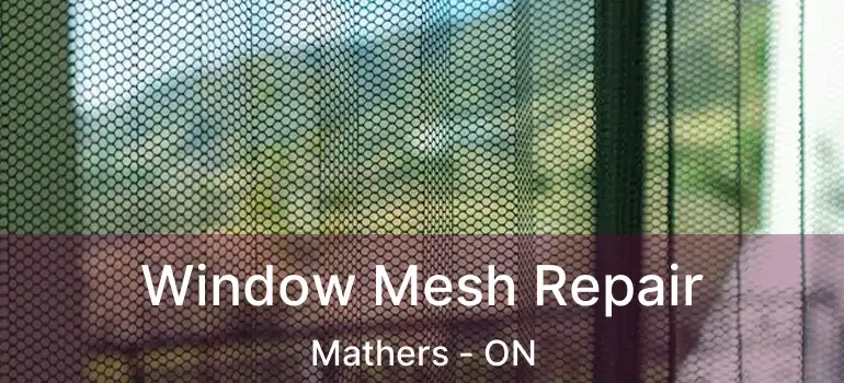  Window Mesh Repair Mathers - ON