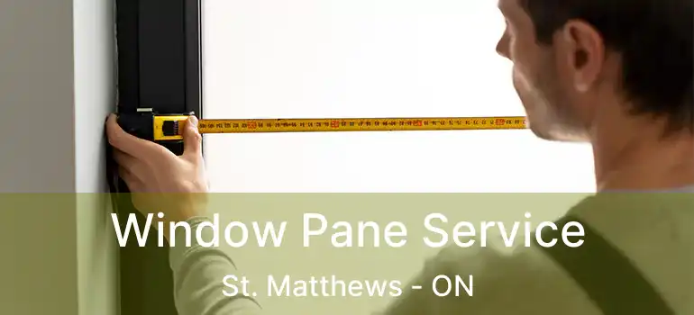  Window Pane Service St. Matthews - ON