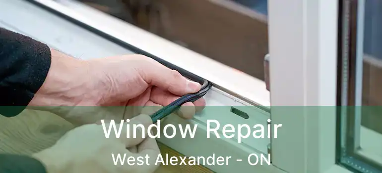  Window Repair West Alexander - ON