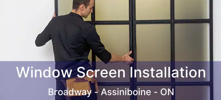  Window Screen Installation Broadway - Assiniboine - ON