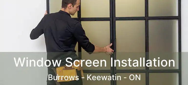  Window Screen Installation Burrows - Keewatin - ON