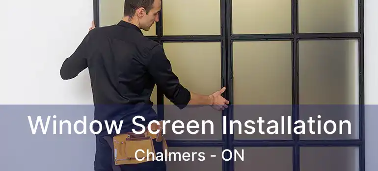  Window Screen Installation Chalmers - ON