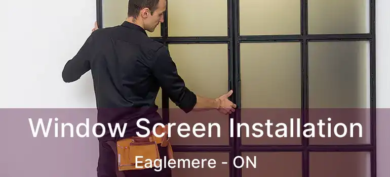  Window Screen Installation Eaglemere - ON