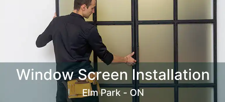  Window Screen Installation Elm Park - ON