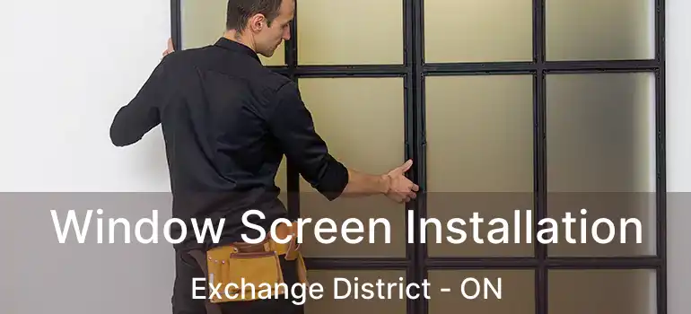  Window Screen Installation Exchange District - ON