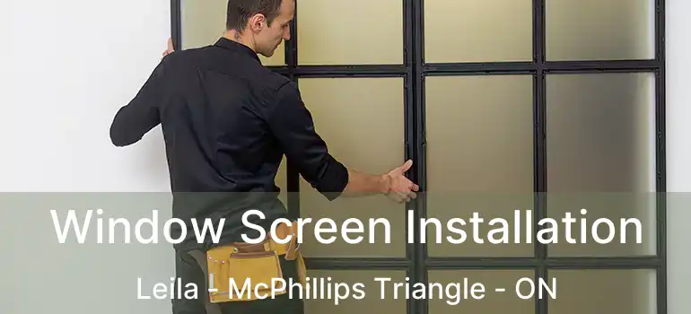  Window Screen Installation Leila - McPhillips Triangle - ON