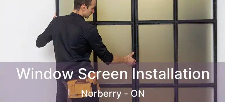  Window Screen Installation Norberry - ON