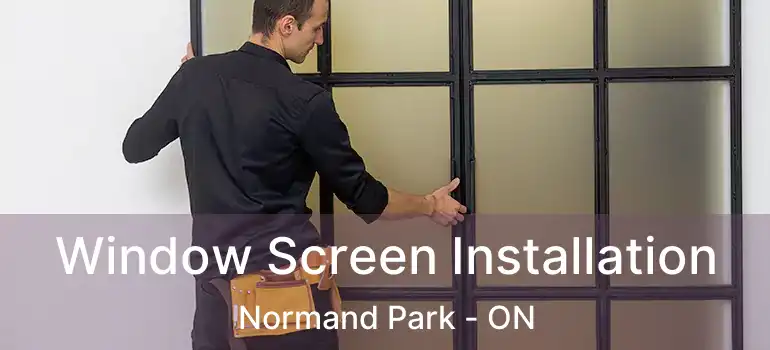  Window Screen Installation Normand Park - ON