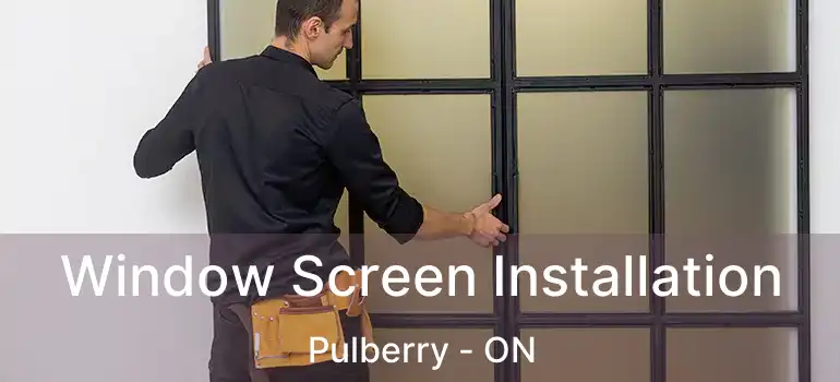  Window Screen Installation Pulberry - ON