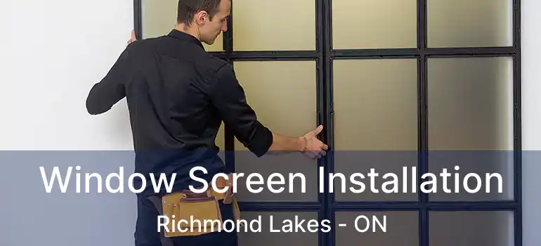  Window Screen Installation Richmond Lakes - ON