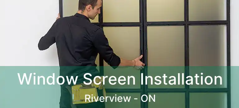  Window Screen Installation Riverview - ON