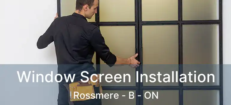  Window Screen Installation Rossmere - B - ON
