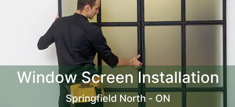  Window Screen Installation Springfield North - ON