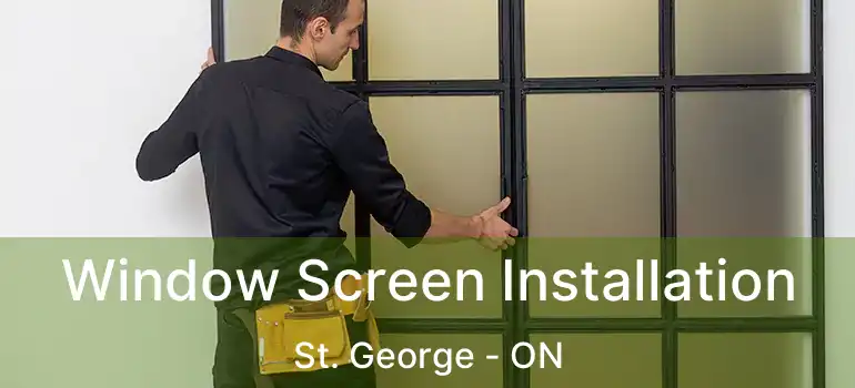  Window Screen Installation St. George - ON