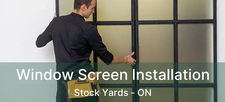  Window Screen Installation Stock Yards - ON
