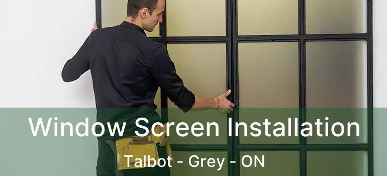  Window Screen Installation Talbot - Grey - ON