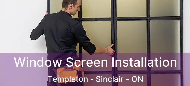  Window Screen Installation Templeton - Sinclair - ON