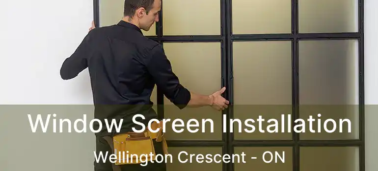  Window Screen Installation Wellington Crescent - ON