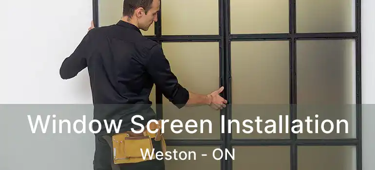  Window Screen Installation Weston - ON