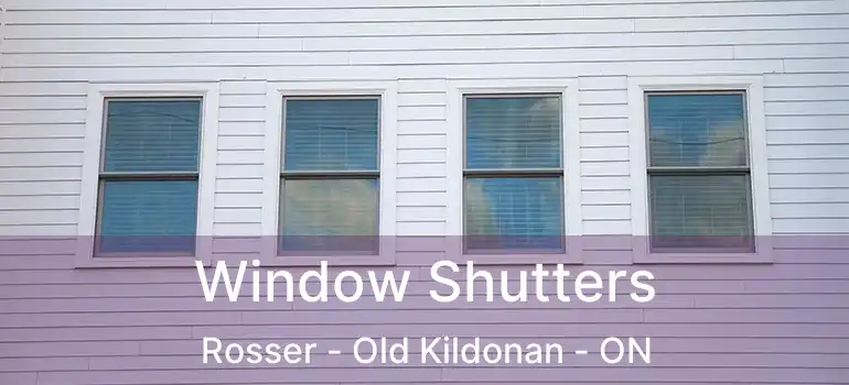  Window Shutters Rosser - Old Kildonan - ON