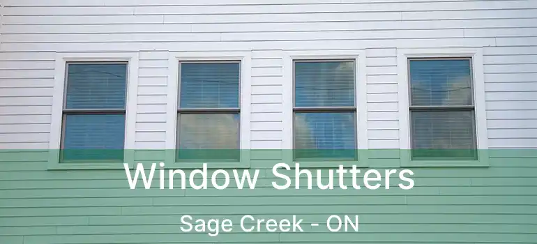  Window Shutters Sage Creek - ON