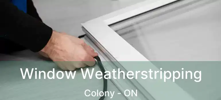  Window Weatherstripping Colony - ON