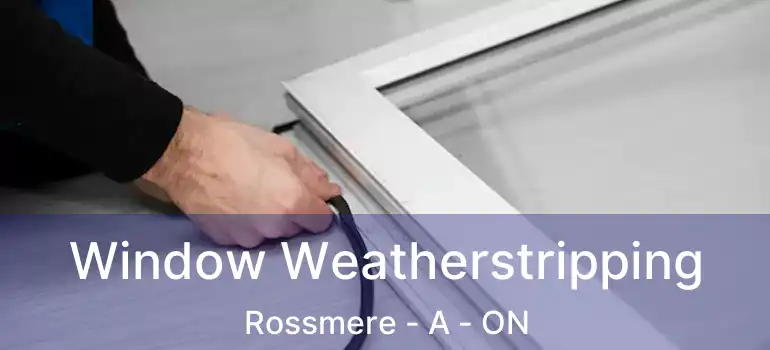  Window Weatherstripping Rossmere - A - ON